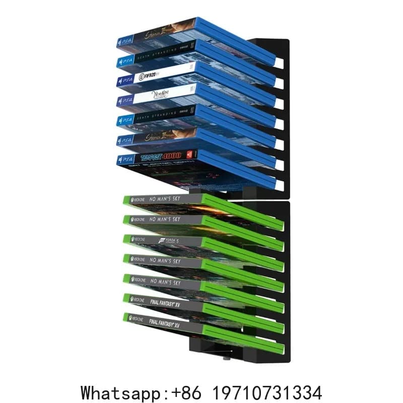 Supporto da parete per custodia per videogiochi (compatibile con Xbox one/360, PS4/PS5, Nintendo Switch)