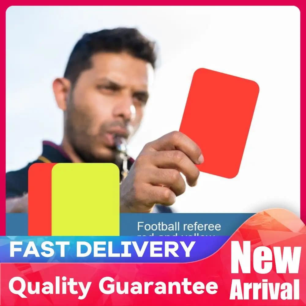 Classic Red PVC Cards with Delicate Texture for Football Arbitrs, 8x11cm Partition and Training Tool