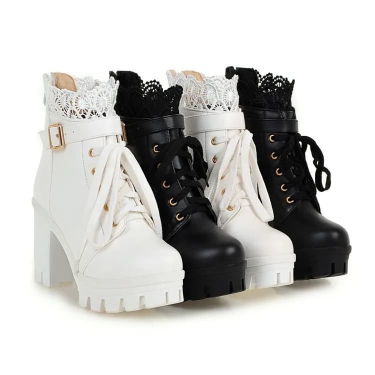 Women's Boots Spring and Autumn Winter New Product Low Cut Boots Comfortable women's boots with big heel strap
