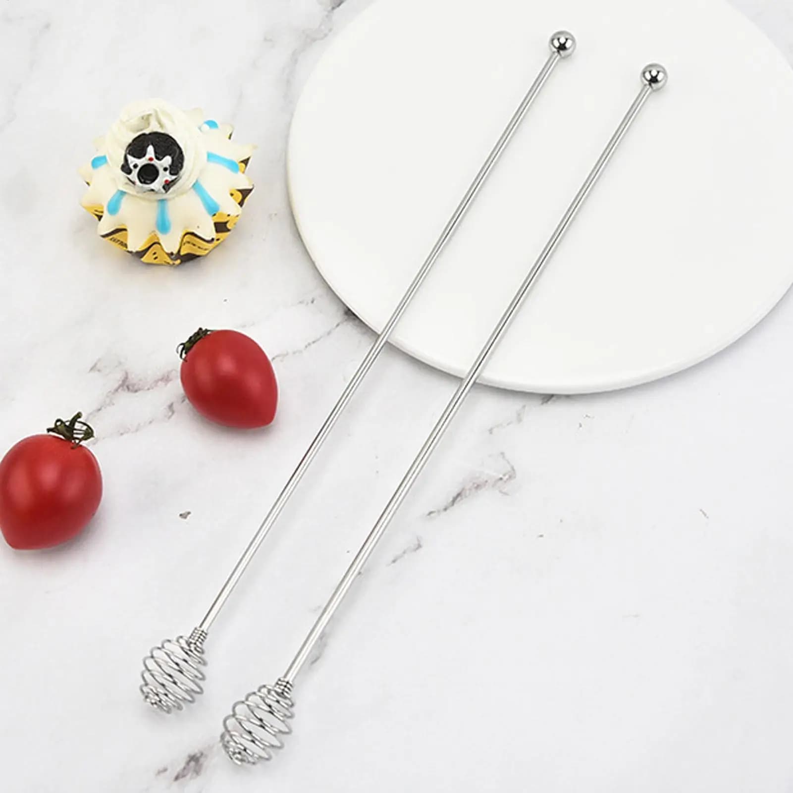 1pc Cocktail Stirrers Ergonomic Non-Slip Bar Tool 304 stainless steel Stir Sticks practical For Cafe Honey Beverage Chocolate