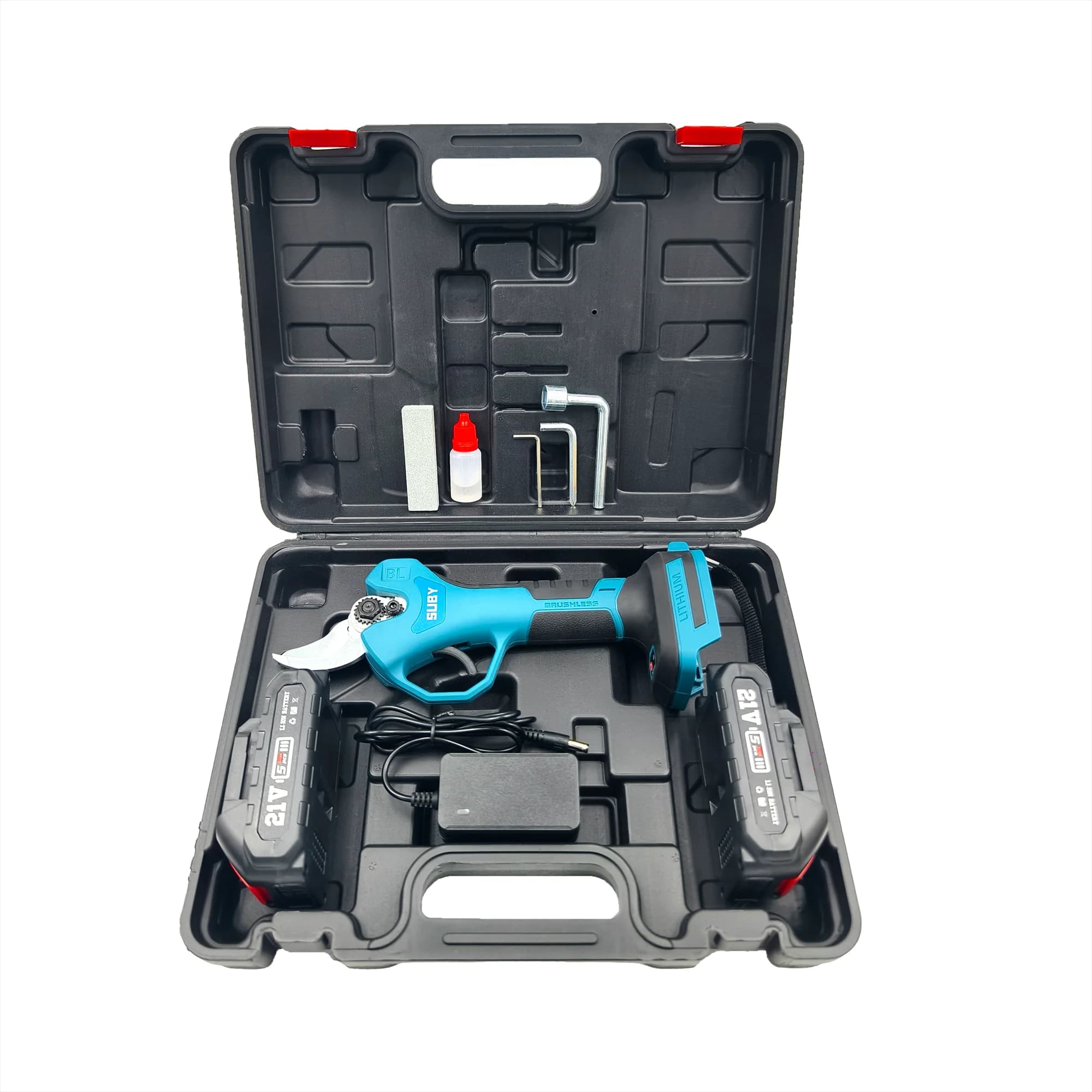 21V Brushless Electric Scissors, 25mm High-efficiency Fruit Tree Garden Electric Pruning Shears, Portable and Wireless Power