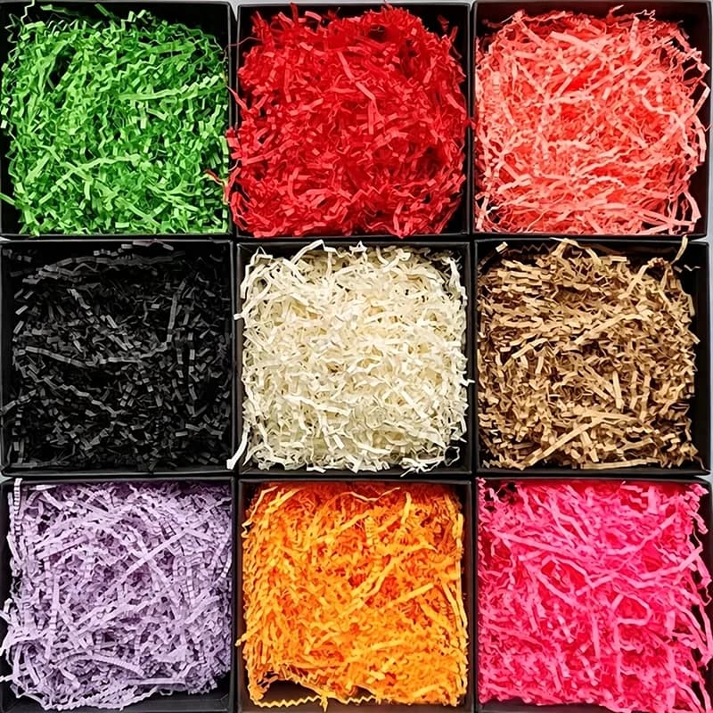 50g Holiday Gift Decoration Raffia, Foldable Shredded Paper Kit, Suitable for Gift Boxes, Baskets, and Craft Decorations - White Art and Craft Supplies, Sewing Supplies, Christmas Essentials Packaging