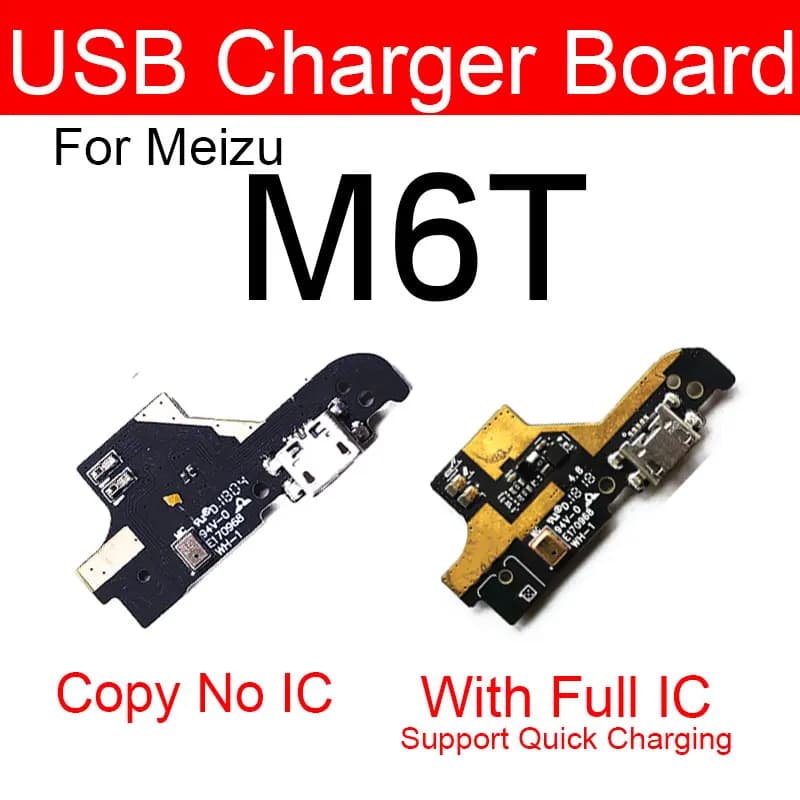 Scheda di ricarica porta Jack USB per Meizu M6T Meilan 6T Blue Charm 6T M811Q M811H scheda Dock caricabatterie con parti di riparazione microfono