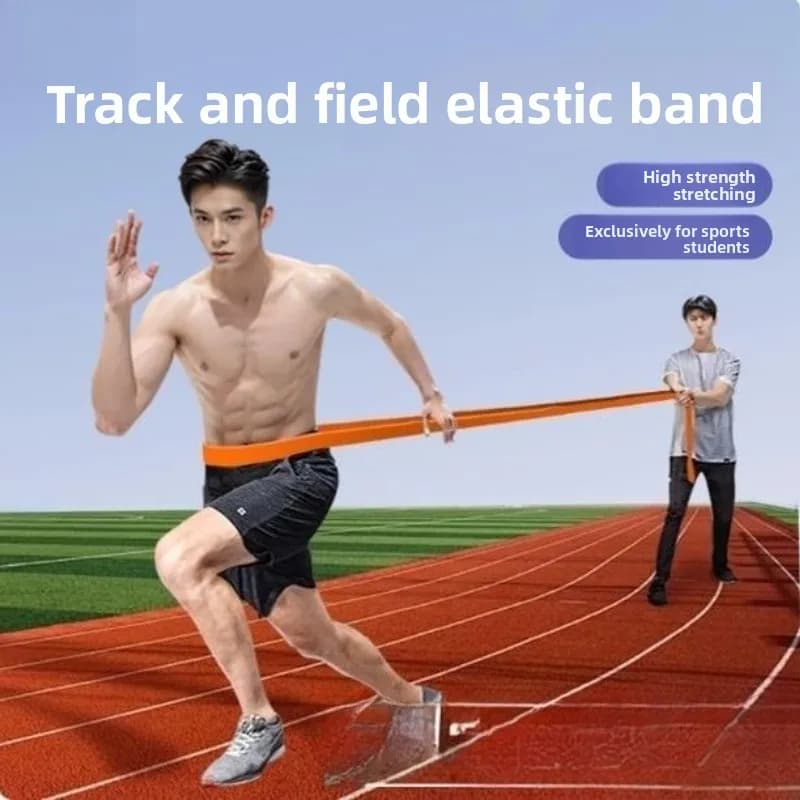 Extended 76 Inch Elastic Knitted Resistance Band Track Field Training Running Belt Fitness Leg Stretch Sports Elastic Stretching