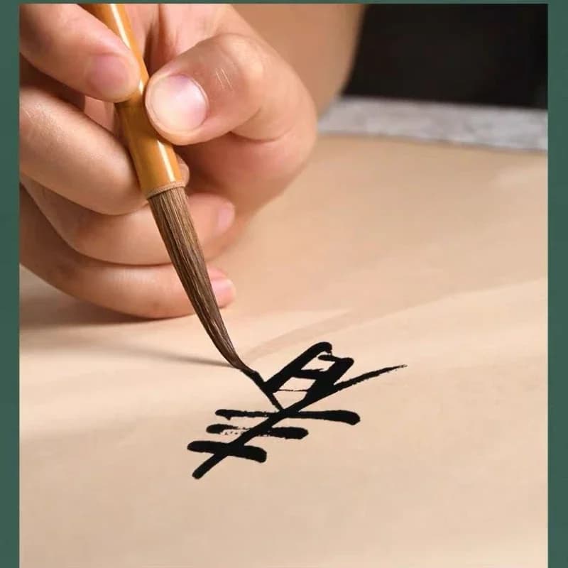 Weasel Hair Calligraphy Brush Set China Running Chinese Regular Running Script Writing Brush Beginner Slender Gold Style Brush