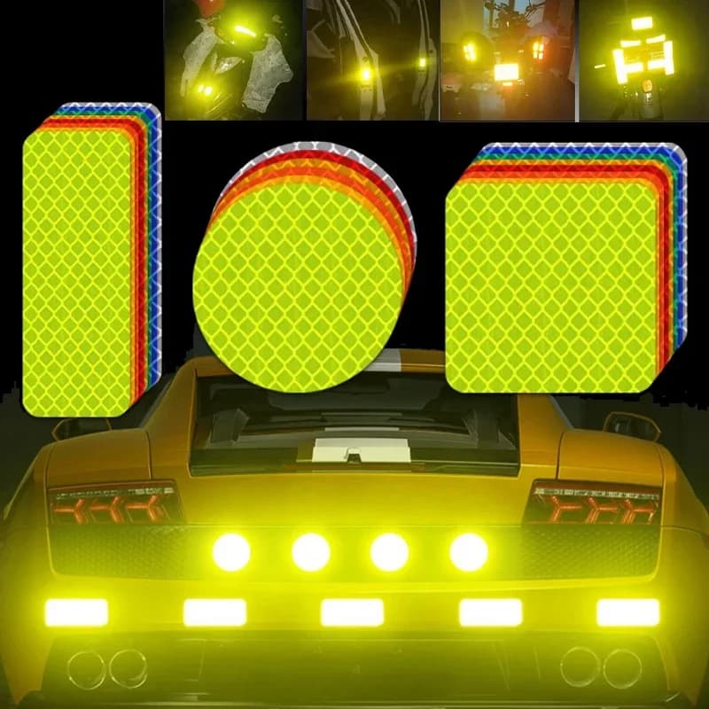 Wall stickers for car door Reflective bumper stickers Reflective reflective warning stickers for bike helmet for outdoor motorcycle for car