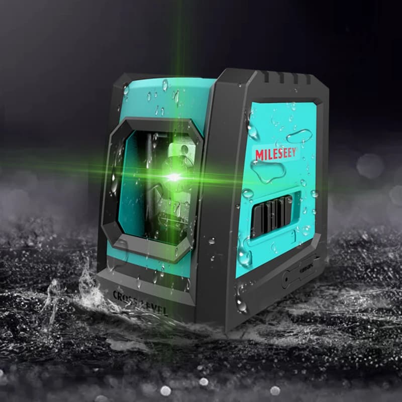 Livella Laser Verde Rotante a 360° ad Alta Precisione, Mini USB, per Montaggio a Parete, Struttura a Treppiede, per Esterni, Economica