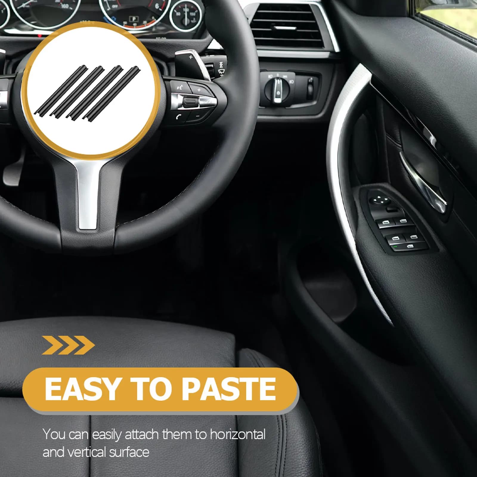 4 Pezzi Clip per Cavi Auto in PVC Adesivi, Organizzatori per Cavi, Gestione Fili per Interni Auto, Organizzatore Cavi
