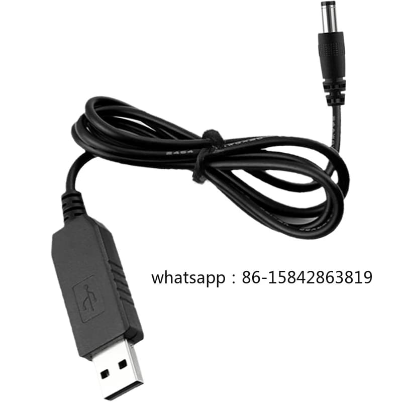 Cavo USB a induzione 12V2A con connettore rotondo per ricarica, compatibile con router, altoparlanti Xiaoai, lampade da scrivania, proiettori, ecc.