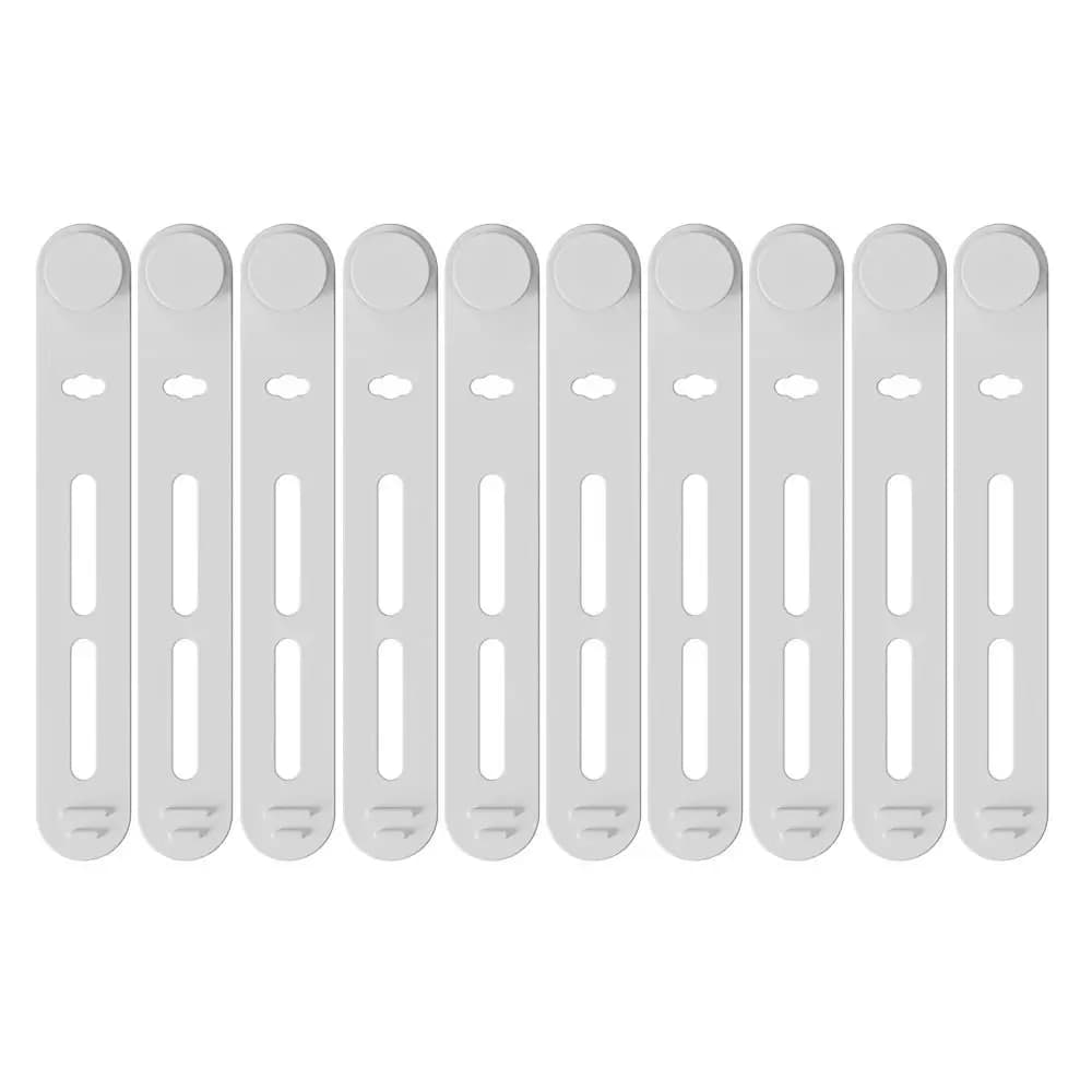 Cinghie avvolgitori per linea dati in silicone da 10 pezzi Fascette per cavi in silicone per organizer per cavi