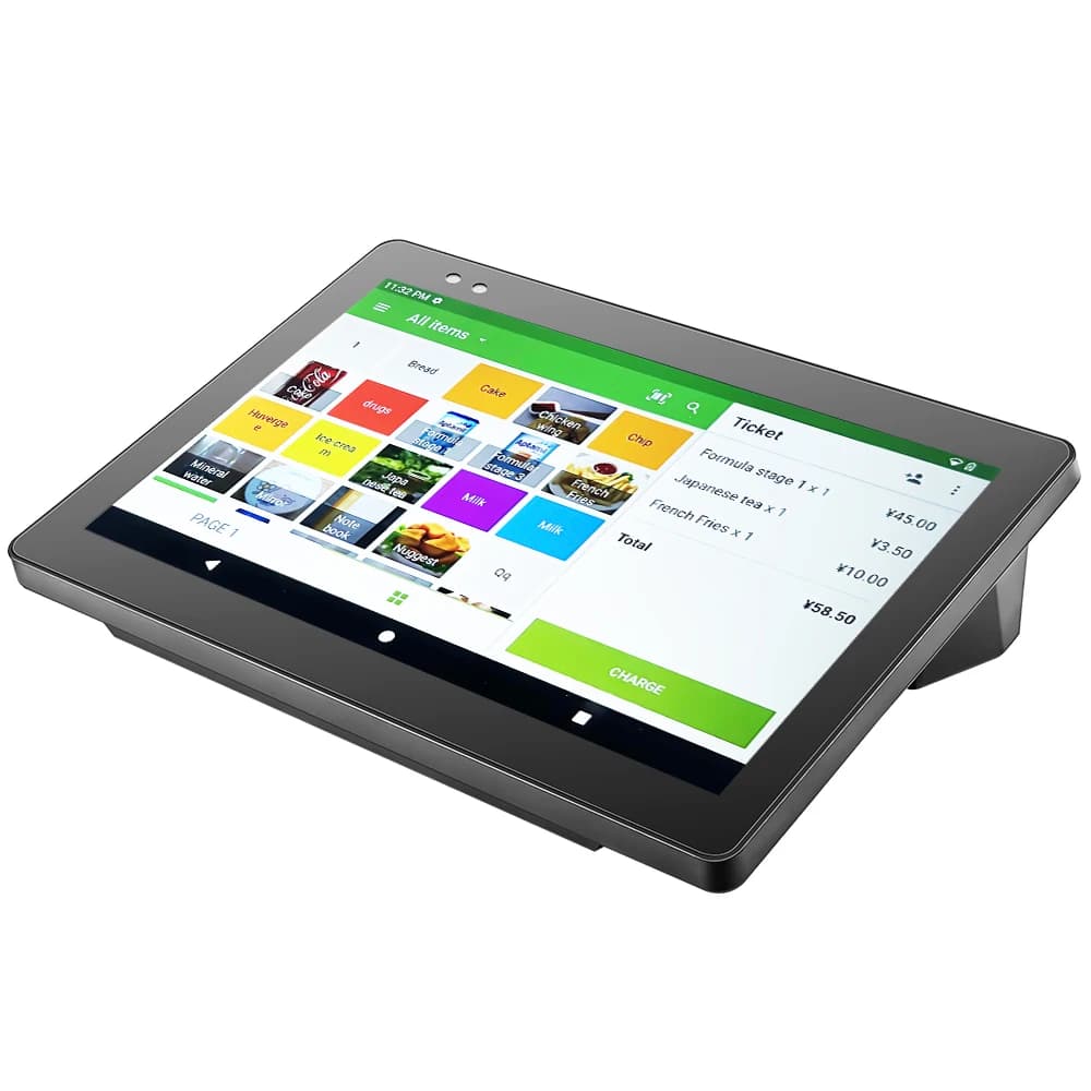 F2-T10 Terminale POS da 10'' con Lettore di Carte NFC, Registratore di Cassa Android All-in-One, Tablet per Pagamenti e Sistemi POS