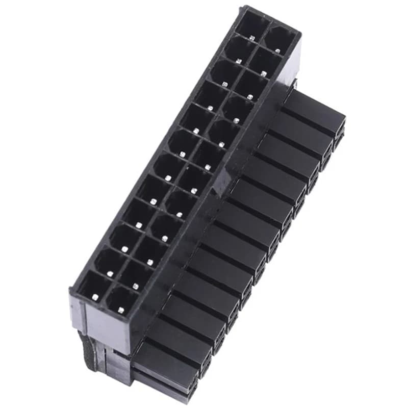 1Pc ATX 24Pin 90 Degree Adapter Motherboard Power Connector Modular Cable.