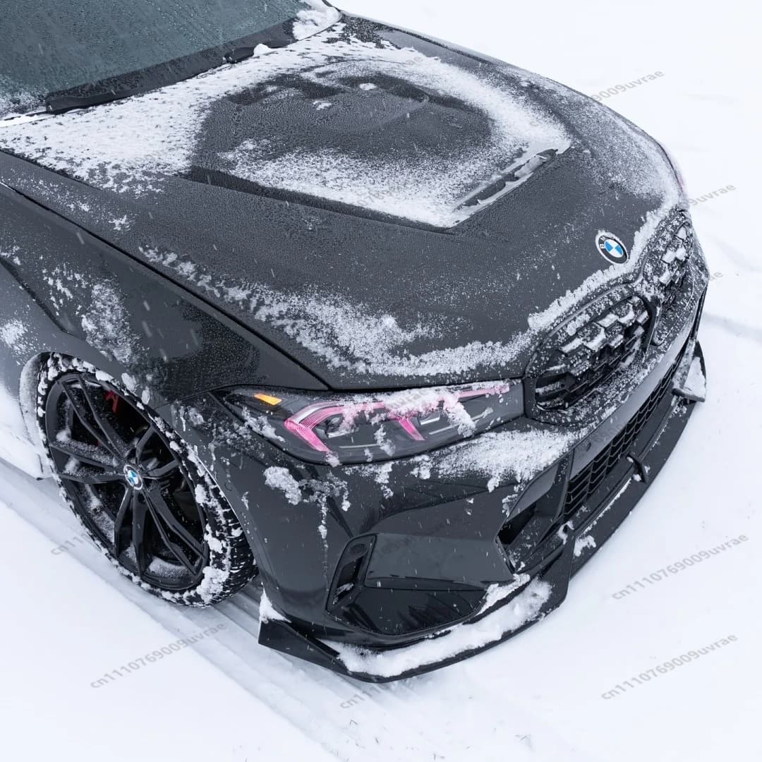 Front Bumper Lip Spoiler Splitter Diffuser Body Kit ABS Gloss Black For BMW G20 G21 3 Series M Sport 2023 2024 2025 2026 Tuning