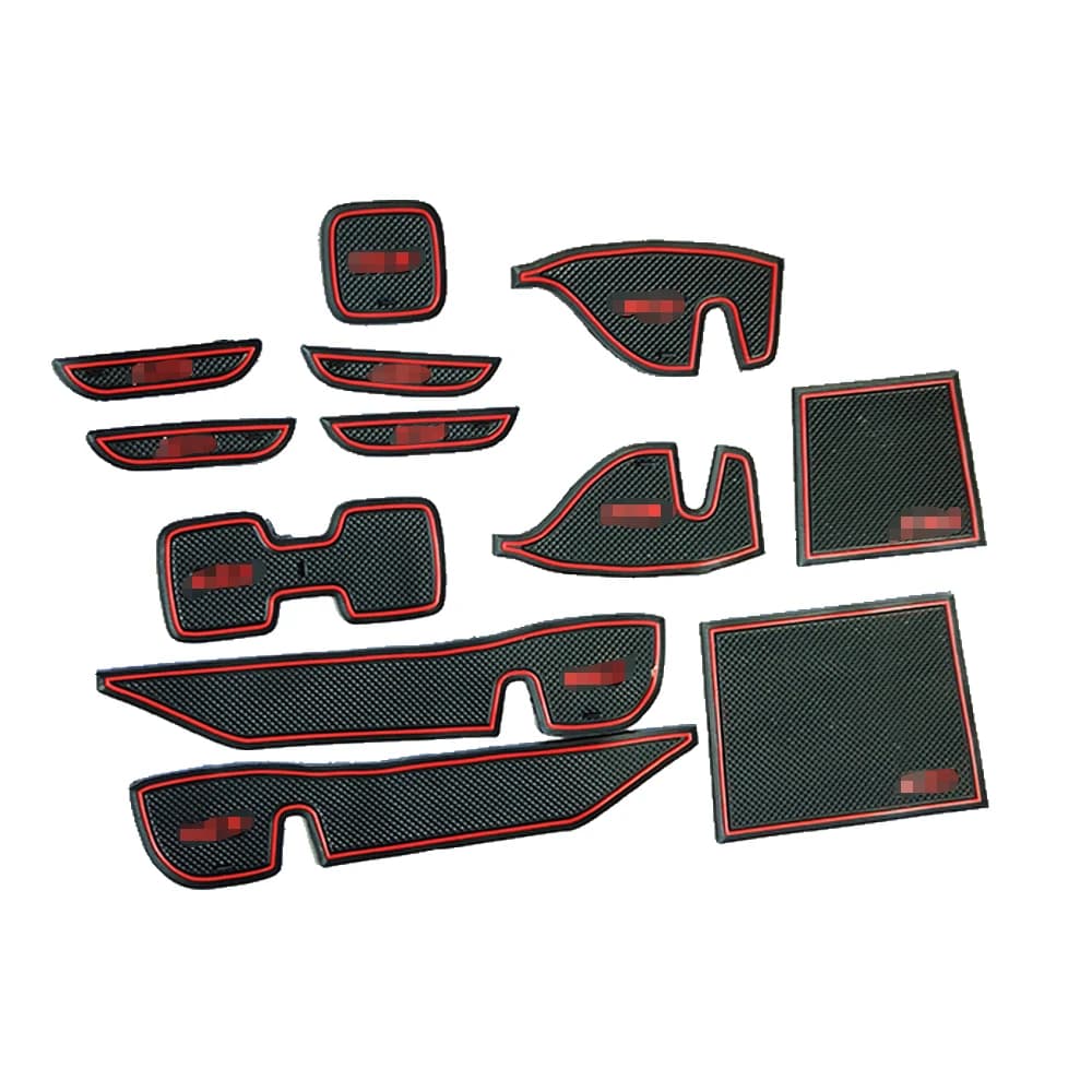 Car Door Groove Mats For Subaru Outback BR BM 2010-2014 Anti-Slip Gate Slot Cup Mat Non-Slip Rubber Mats