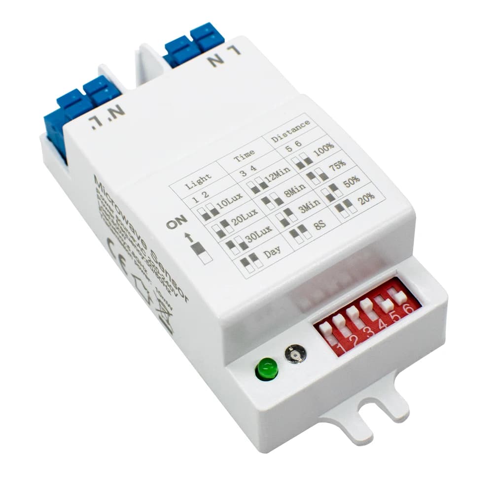 Interruttore della luce del sensore radar a microonde a LED da 5,8 GHz Sensore di induzione del movimento del corpo umano AC 220V-240V Adatto per corridoi di scale