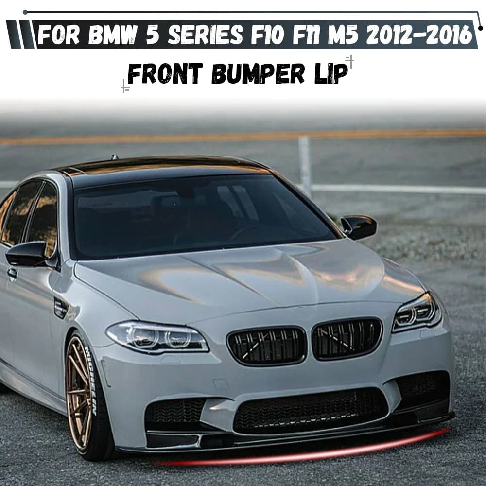 Spoiler Anteriore per Paraurti BMW Serie 5 F10 F11 M5 2012-2016, Diffusore e Kit Carrozzeria