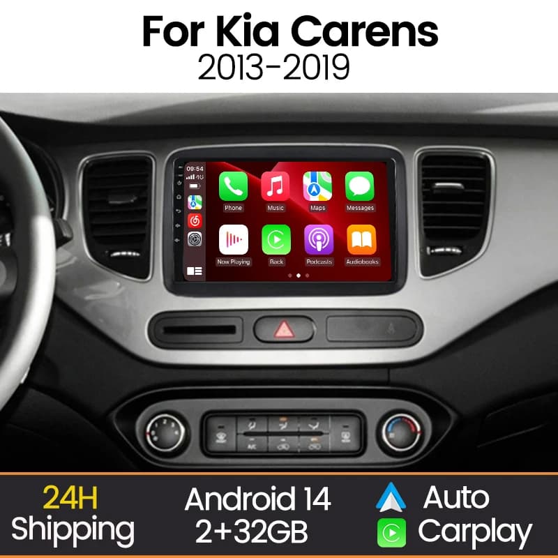 MEKEDE Android All In One Autoradio Multimedia Reader for Kia Carens 2013- 2019 Wireless Carplay Auto BT GPS Navigation Stereo