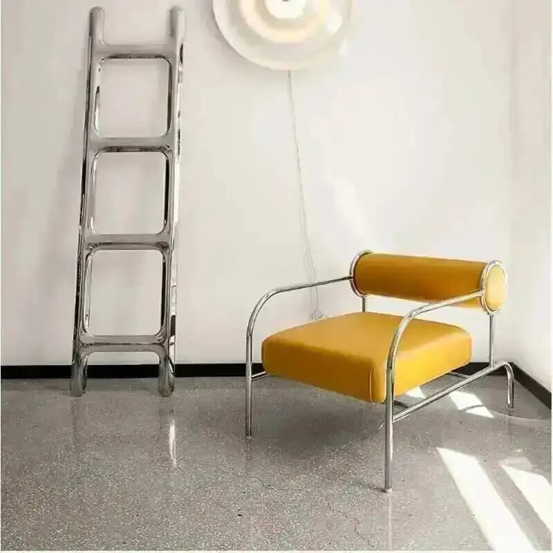 Poltrona da Gaming Relax di Design per Camera da Letto, Sedia Singola Pieghevole Reclinabile, Sillas Mid-Century Modern Furniture KTY021