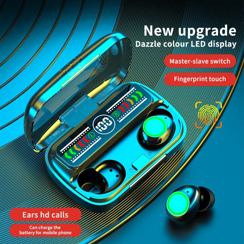 M100 TWS Wireless Bluetooth HiFi Sports Noise reduction Headphones Touch Control HD Call Earbuds In Ears Gamer headset