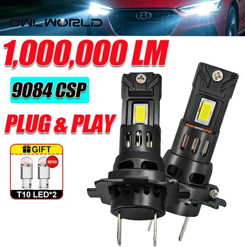 H7 Plug and Play Led Bulbs Car Headlight High Power Canbus H7 Automotive Headlamp Super Bright Spotlights Auto Lighting Lamp