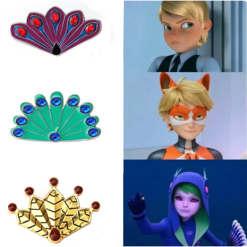 Spilla Creativa Anime Fantail con Cristalli e Diamanti, a forma di Pavone o Ape, Accessorio per Giochi di Ruolo, Gioiello da Zaino per Uomini e Donne, Regalo