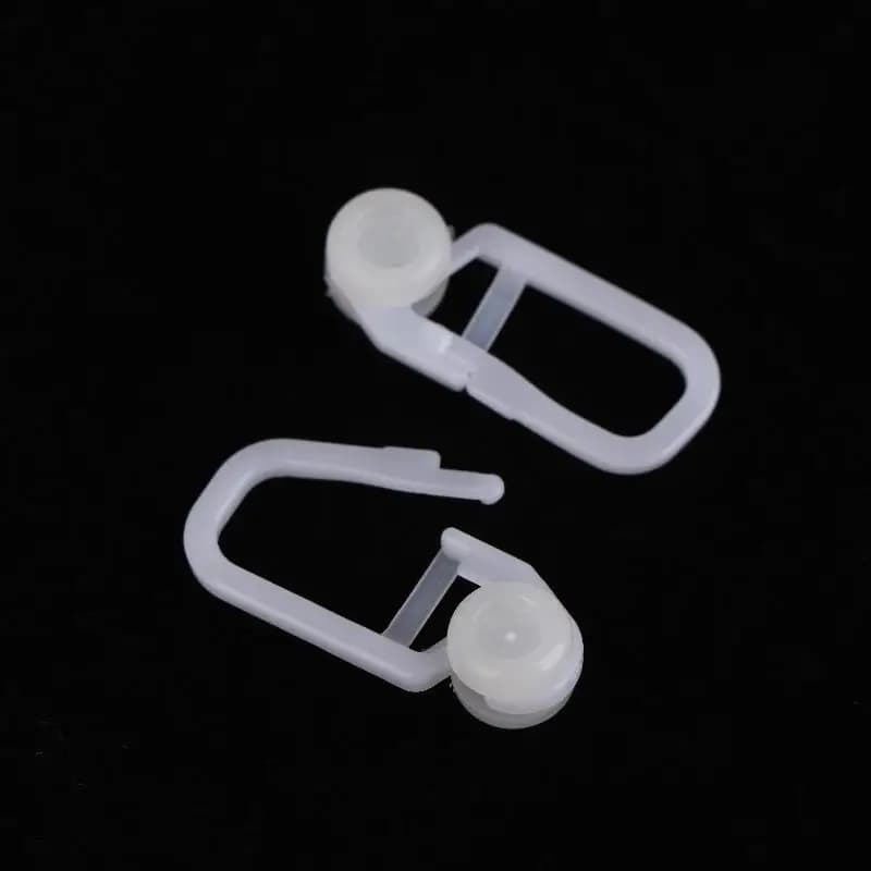 50 Pezzi Ganci Universali per Tende, Anelli per Binari, Ganci Scorrevoli per Tende da Letto e Finestre, Accessori per Tende a Rullo