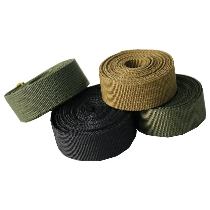 2.5 3.8 5 cm Nero Verde Coyote Marrone Neon Verde Arancione Camouflage Tessitura Anello Gancio Nastro di fissaggio Cinturino non elastico 5 metri
