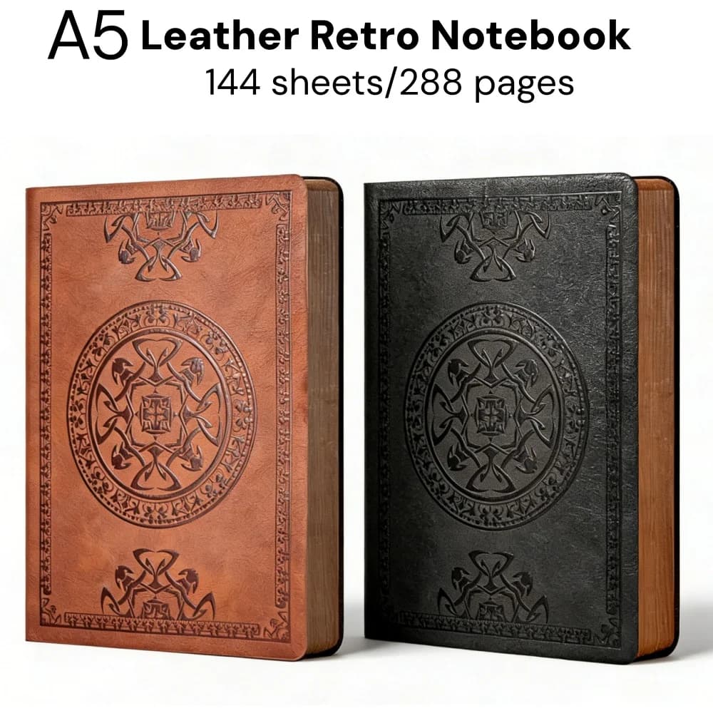A5 288 pagine Retro Notebook Libro Diario Addensato Creativo Mano Ledger Studente Notepad Cancelleria Notebook per Ufficio Affari