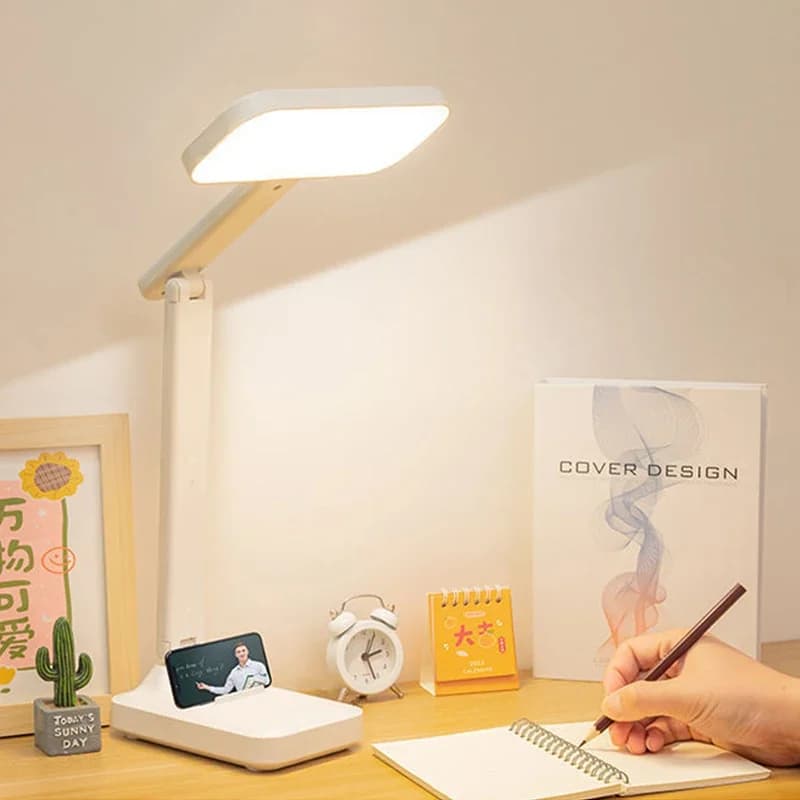 Lampada da scrivania a LED 3 livelli Dimmerabile Touch Luce notturna USB Protezione per gli occhi Camera da letto pieghevole Lettura sul comodino Lampade da scrivania ricaricabili