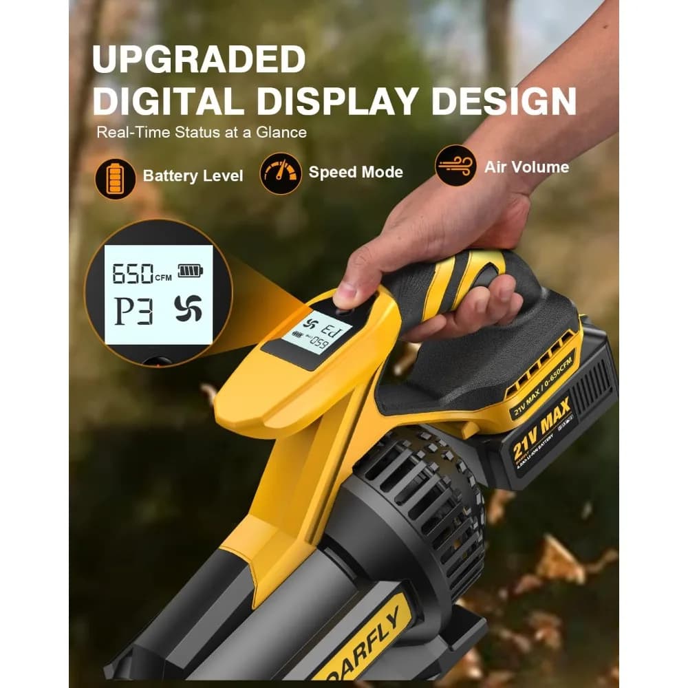 Best-selling products Cordless Leaf Blower 650 CFM 28000 RPM Brushless Motor with 2 4.0Ah Batteries Fast Charger 3 Speed Turbo