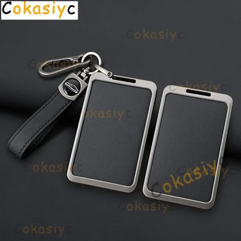Zinc Alloy Leather Car Remote NFC Digital Card Key Case Cover Shell Holder For Honda New Civic 11th Gen ZRV Integra 2023 Keyring