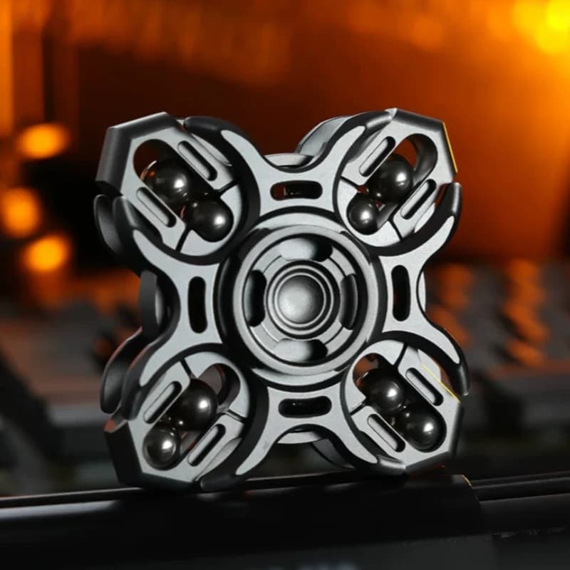 Fidget Spinner Mecha in Metallo Luminoso, Giocattolo Tascabile Girevole Antistress EDC per Adulti e Uomini, Allevia l'Ansia