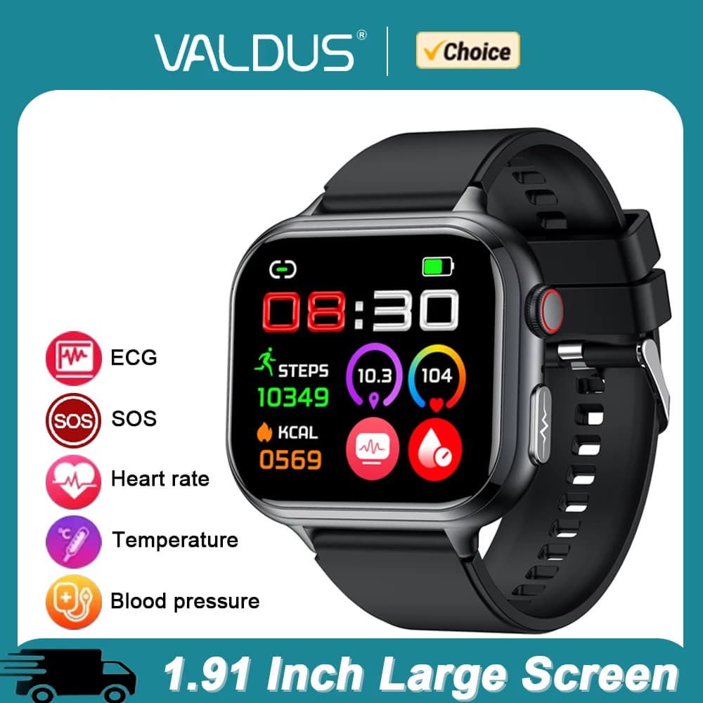 VALDUS VE31 PRO ECG Smartwatch Uomo Donna Fitness BT Chiamata Assistente vocale Frequenza cardiaca Batteria a lunga durata Impermeabile Nuovo Smart Watch