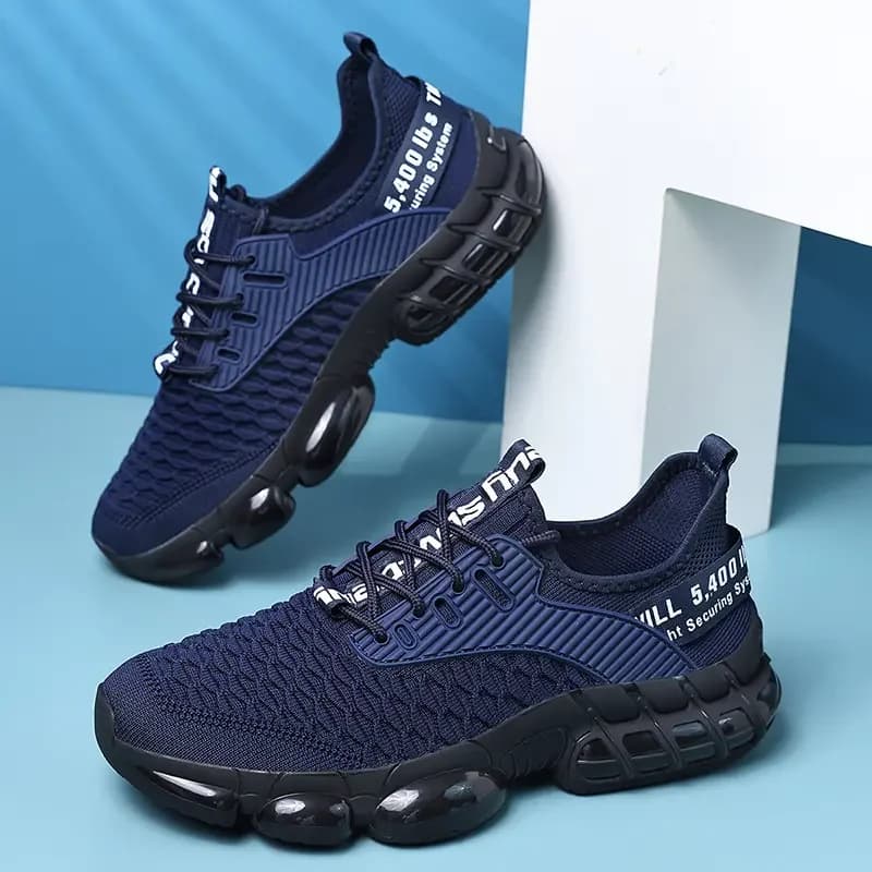 Scarpe da ginnastica sportive da uomo in rete traspiranti con design a rapida dissipazione del calore per corsa e allenamento all'aperto