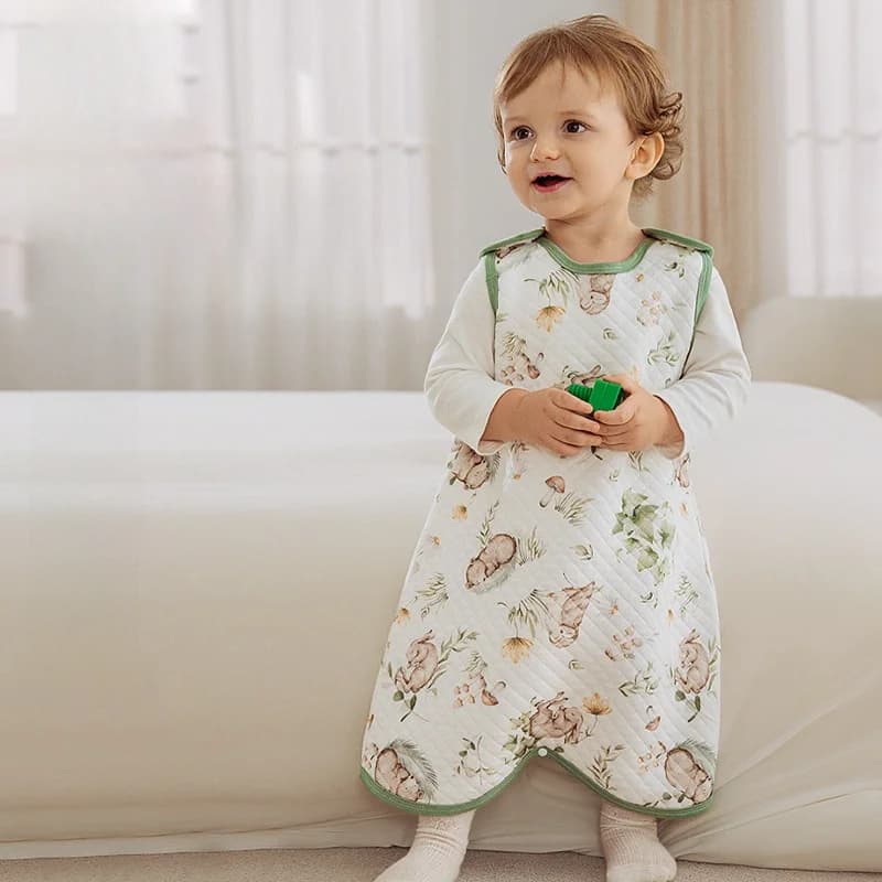 OUYUN Cotton Sleeveless Nack Satin for Newborns, Anti-Calcio Children's Cover Spring Autumn 80-130