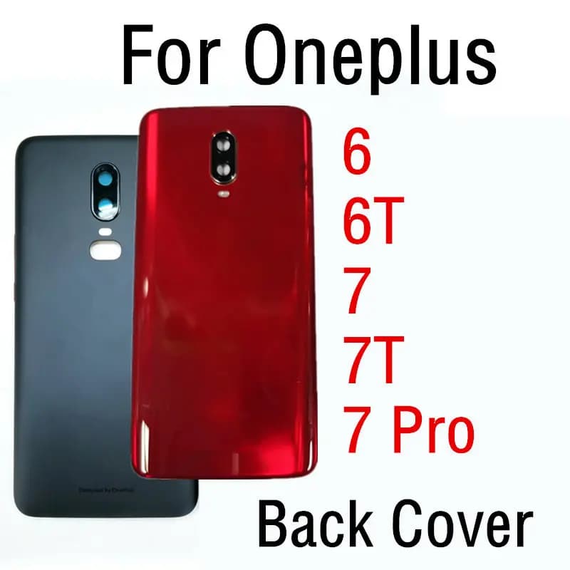 For oneplus 6 6T 7 pro Battery Cover Rear Door Housing Back Case Replacement For 1+ 6 6T Battery Cover With Camera Lens