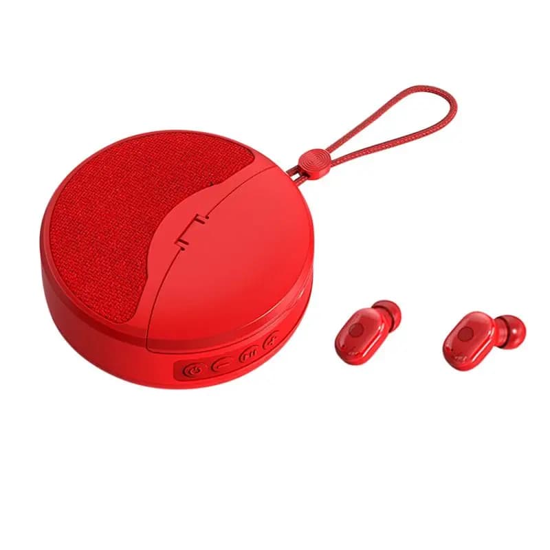 M07K-Mini Altoparlante Bluetooth wireless 2 in 1 Auricolare TWS Subwoofer Stereo Multifunzione a mani libere / Scheda TF / FM