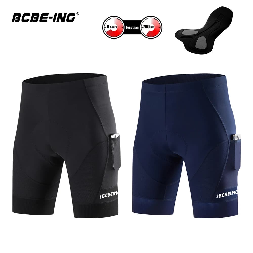 BCBE-ING New Men's Professional Cycling Shorts with VEONINSERT Padding, Italian MITI DELTA Fabric Breathable, MTB Shorts with Side Pockets