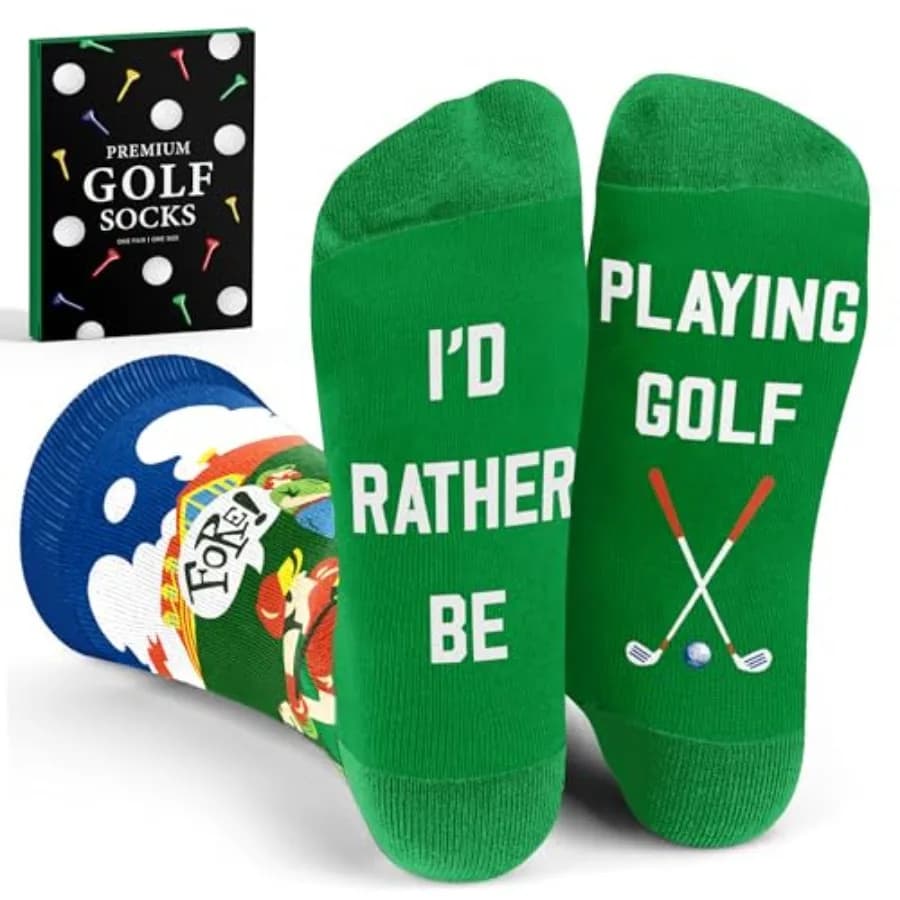 Regali da golf per uomo e donna - Accessori da golf, calzini da golf per papà e mamma - Regalo divertente, regali di Natale, idea regalo per la calza di Natale