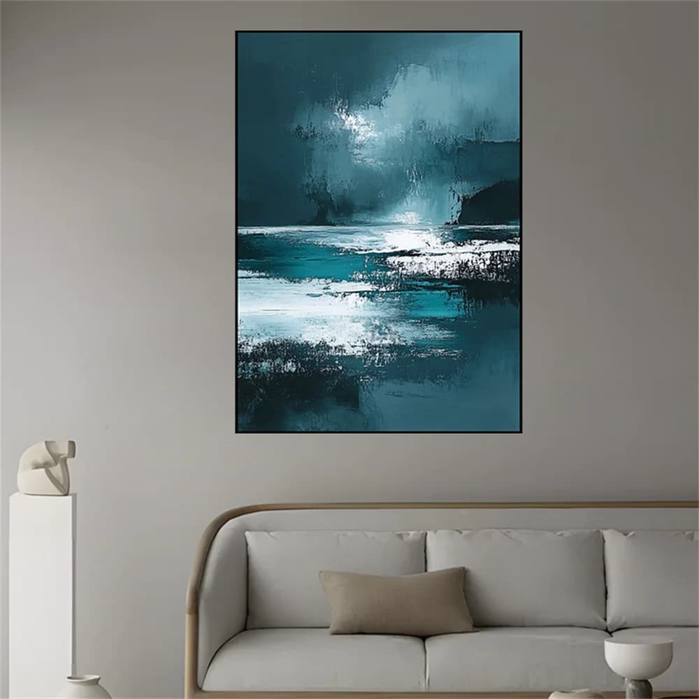 Large abstract oil painting with gray and black vertical style, modern wall art, handmade canvas, home decoration, gift for living room