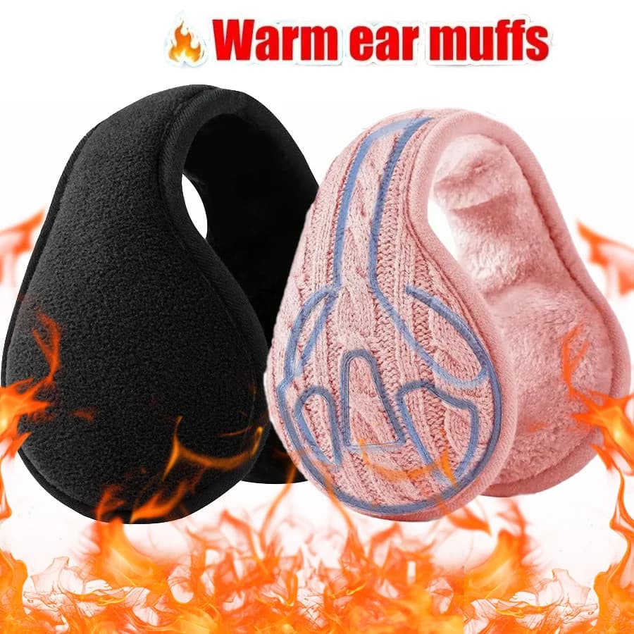 1Pc inverno addensare paraorecchie in pelliccia calda per uomo donna velluto peluche paraorecchie protezione ciclismo all'aperto sci