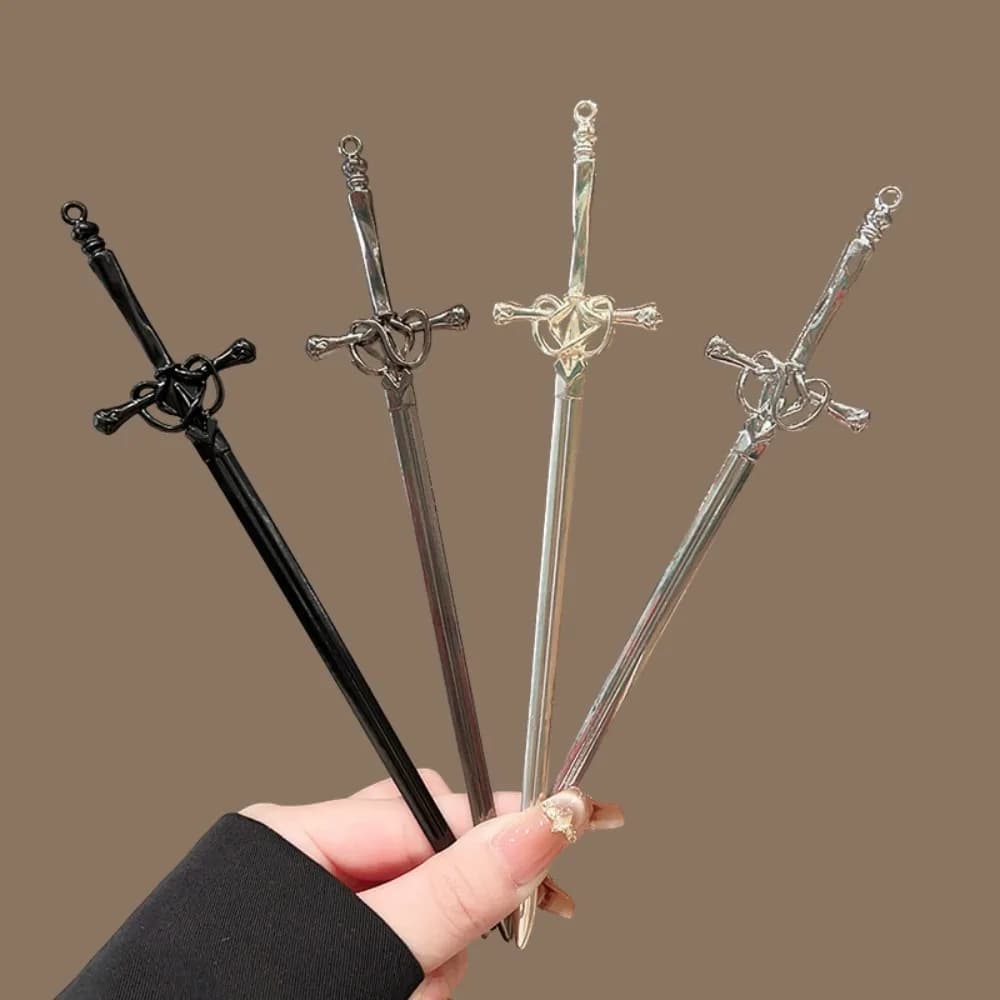 1/4 pcs New Folder for Old Style Chinese Style Split Hair Clip, Hanfu Plate Stop, Modern Simple Long Sword Shape Clip