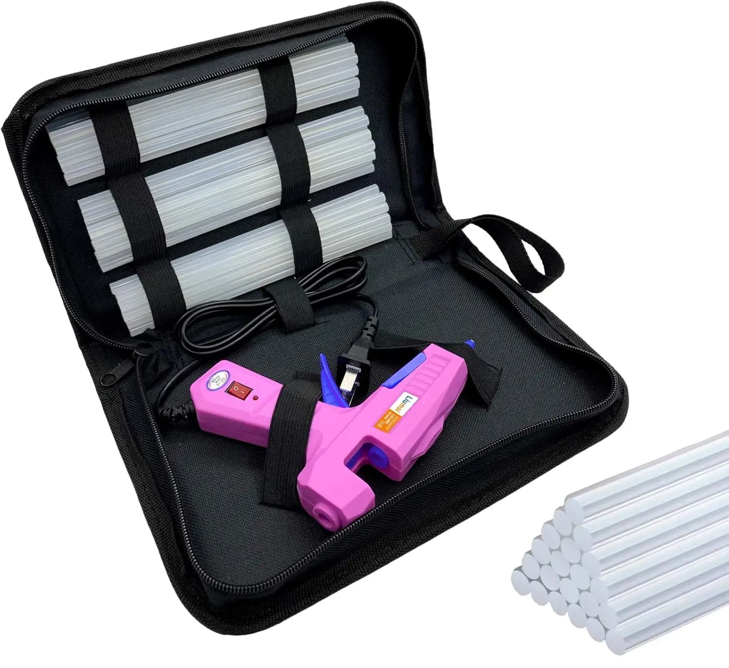 Hot Glue Gun Kit with 30 Glue Sticks, Mini Melt Glue Gun for Crafts, Fast Heating DIY Glue Gun with Case for School Arts Home Repair