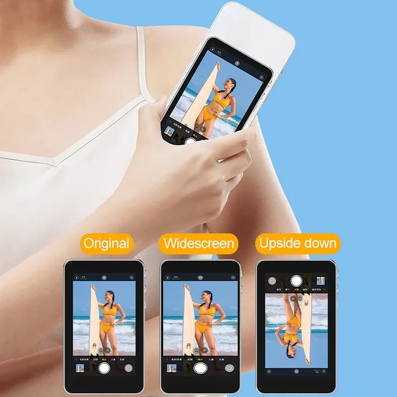 Proiettore per schermo selfie magnetico wireless Bluetooth Dispositivo per schermo diviso posteriore per telefono cellulare per fotografia selfie dal vivo Video dal vivo