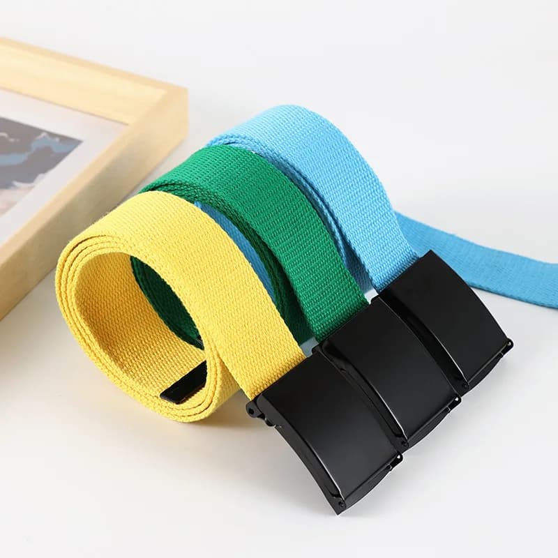Canvas polyester cotton webbing casual easy-to-match belt multi-color belt pants student accessories