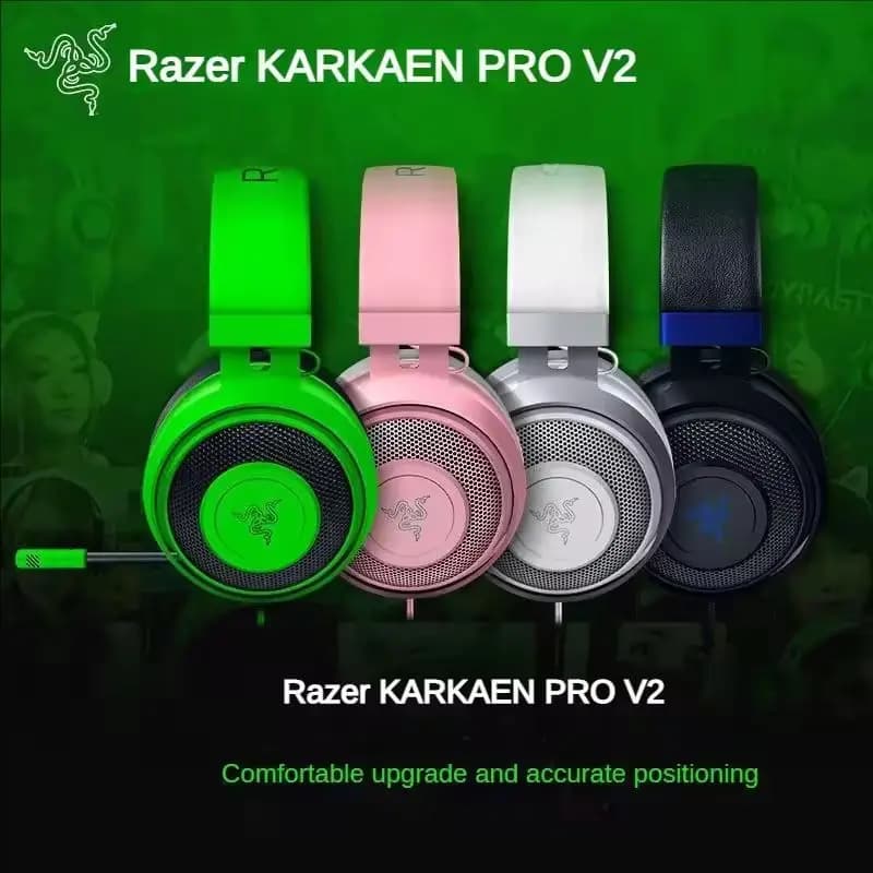 Razer KRAKEN PRO V2 Computer Gaming Headphones Music Wired Headphones with Microphone for PC MAC PS4 Switch Headphones e-sport