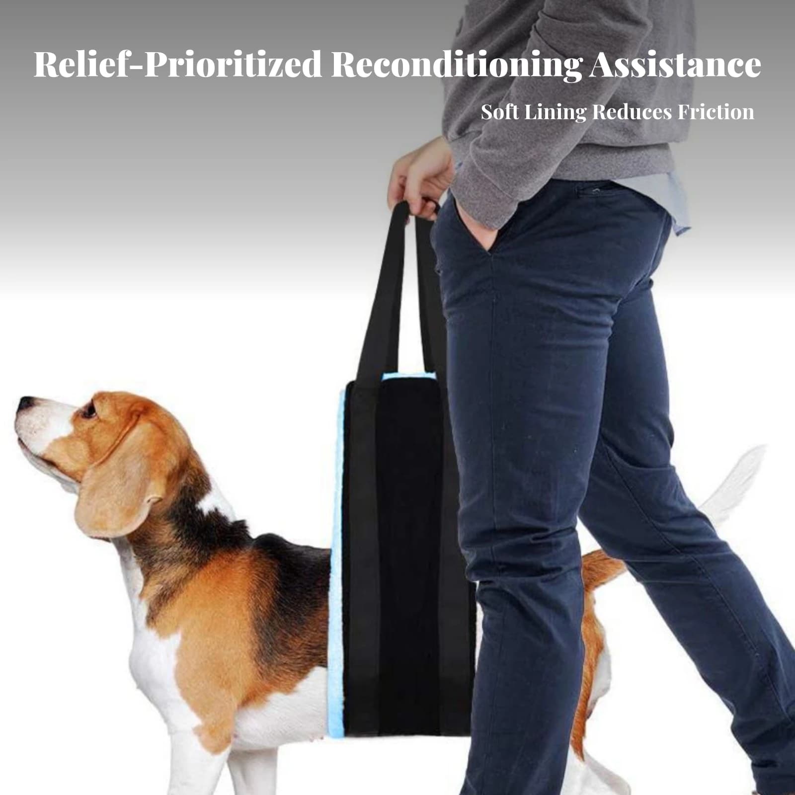 Pet Support Sling Comfortable Dog Support Sling Dog Lift Harness Soft for Senior Dogs, Rehabilitation, Walking