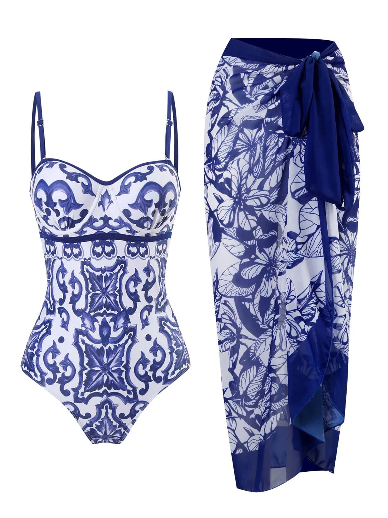 2025 Full Bathroom Costume with Vintage Printing Swimwear Push Up Female Swimwear Beach Swimwear for Women Summer Beach Swimwear
