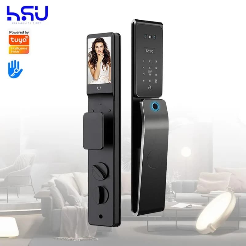 Original Factory Direct Price Tuya App Remote Control 3D Face Recognition High Security Smart Lock Door