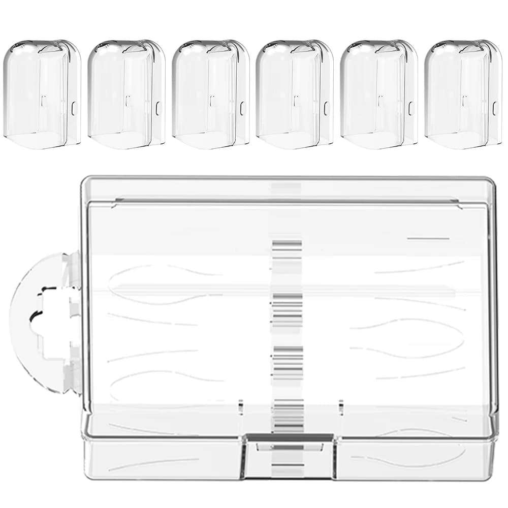 Travel enclosures set for head covers and brush heads, compatible with Philips Sonicare electric toothbrush spare heads